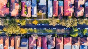 Aerial Shot of Residential Houses - Low-Interest Causing High Interest in Property - Wealth Creation - Wealth Connexion